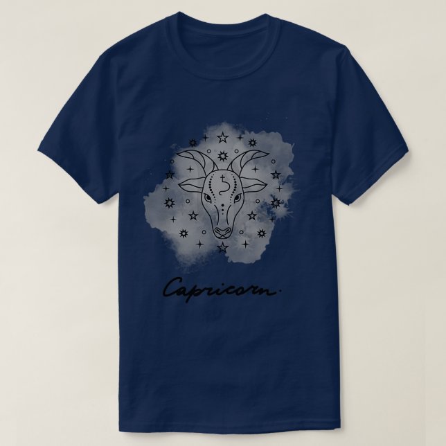 Capricorn Horoscope Sign T-Shirt (Design Front)
