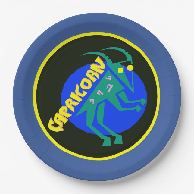 Capricorn Horoscope Sign Zodiac Paper Cups Paper Plate (Front)