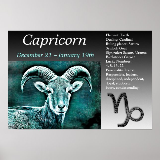 Capricorn Horoscope Zodiac Sign (Front)