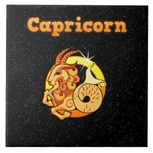 Capricorn illustration tile