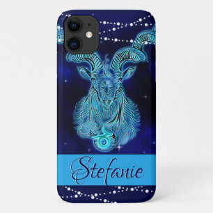 Capricorn in Dark Blue Case-Mate iPhone Case