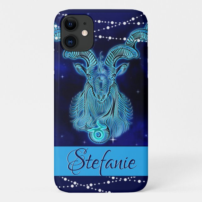 Capricorn in Dark Blue Case-Mate iPhone Case (Back)