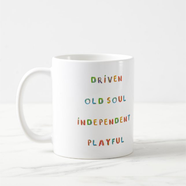 Capricorn Inner Child Zodiac Astrology  Coffee Mug (Left)