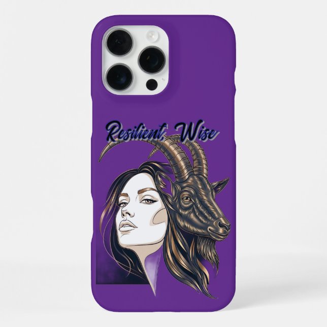 Capricorn Lady Violet iPhone Case (Back)