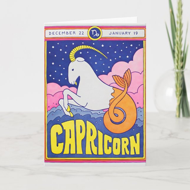 Capricorn Letterpress Card (Front)