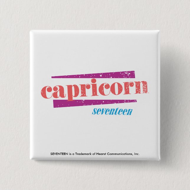 Capricorn Lt. Pink 15 Cm Square Badge (Front)