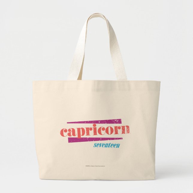 Capricorn Lt. Pink Large Tote Bag (Front)