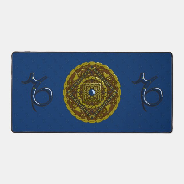 Capricorn Mandala Desk Mat (Front)