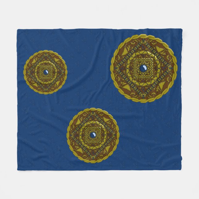 Capricorn Mandala Fleece Blanket (Front (Horizontal))