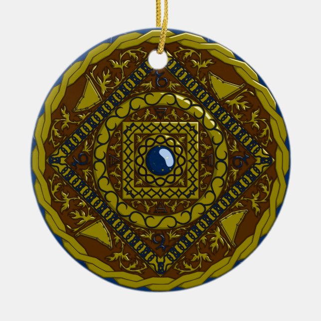 Capricorn Mandala Ornament (Front)