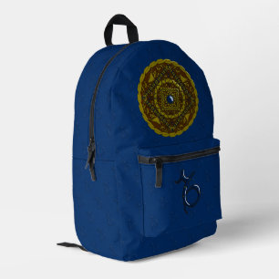 Capricorn Mandala Printed Backpack
