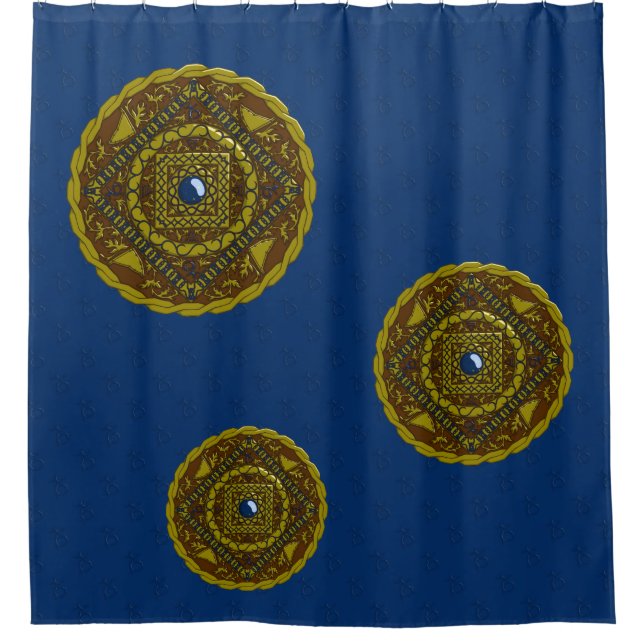 Capricorn Mandala Shower Curtain (Front)