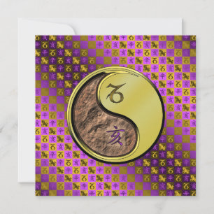 Capricorn & Metal Boar Card