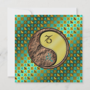 Capricorn & Metal Dog Card