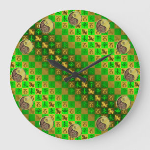 Capricorn & Metal Goat Large Clock