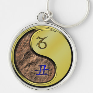 Capricorn & Metal Ox Key Ring