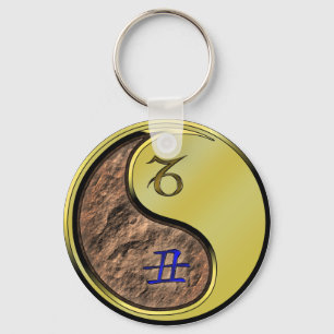 Capricorn & Metal Ox Key Ring