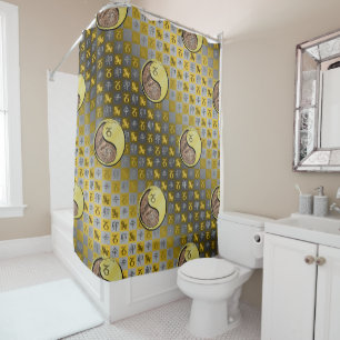 Capricorn & Metal Rabbit Shower Curtain