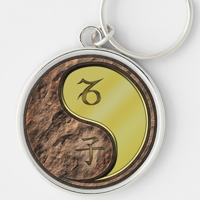 Capricorn & Metal Rat Key Ring (Front)