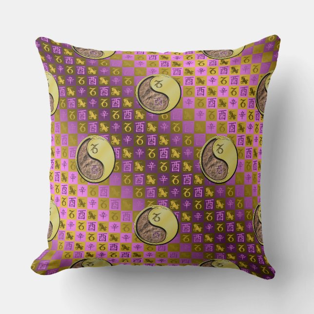 Capricorn & Metal Rooster Cushion (Front)