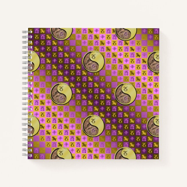 Capricorn & Metal Rooster Notebook (Front)