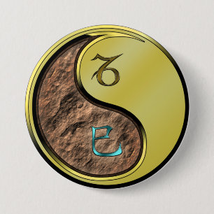Capricorn & Metal Snake 7.5 Cm Round Badge