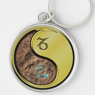 Capricorn & Metal Snake Key Ring