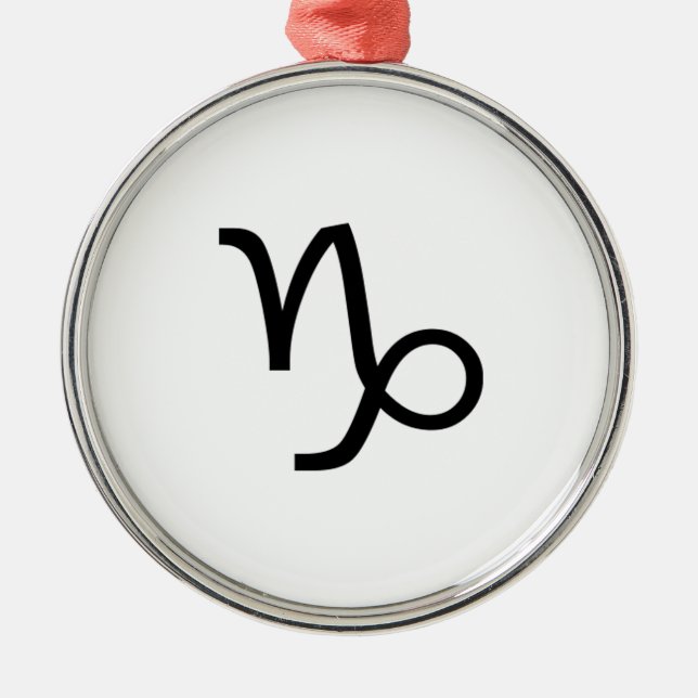 Capricorn Metal Tree Decoration (Front)