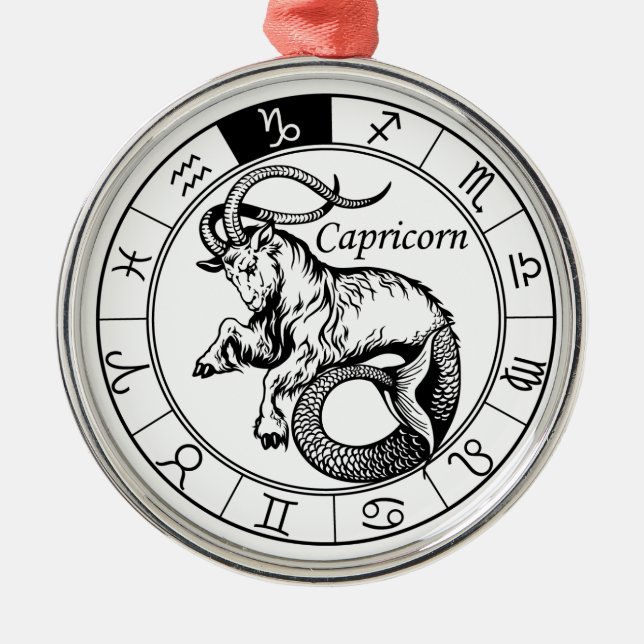 capricorn metal tree decoration (Front)