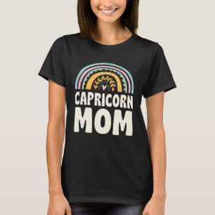 Capricorn Mom Boho Style Bohemian Rainbow Mothers  T-Shirt