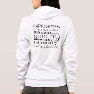 Capricorn Motivational Quotes Zodiac Sign Hoodie