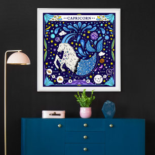 Capricorn: “Mountain Ambition” Zodiac Poster
