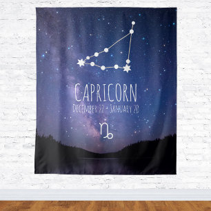 Capricorn   Personalised Astrology Tapestry