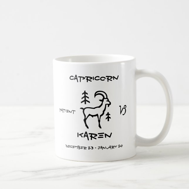 Capricorn Personalised Coffee Mug (Right)