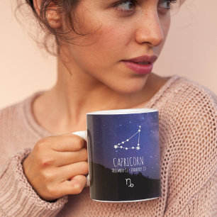 Capricorn   Personalised Zodiac Constellation Coffee Mug
