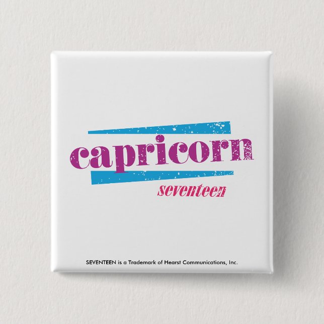 Capricorn Purple 15 Cm Square Badge (Front)