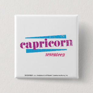 Capricorn Purple 15 Cm Square Badge