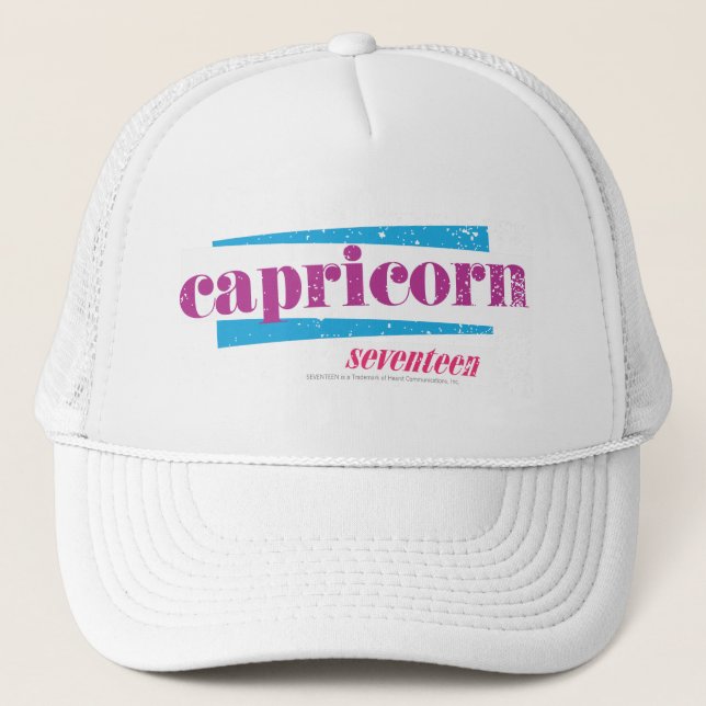 Capricorn Purple Trucker Hat (Front)