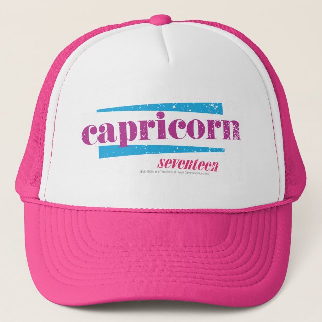 Capricorn Purple Trucker Hat (Front)
