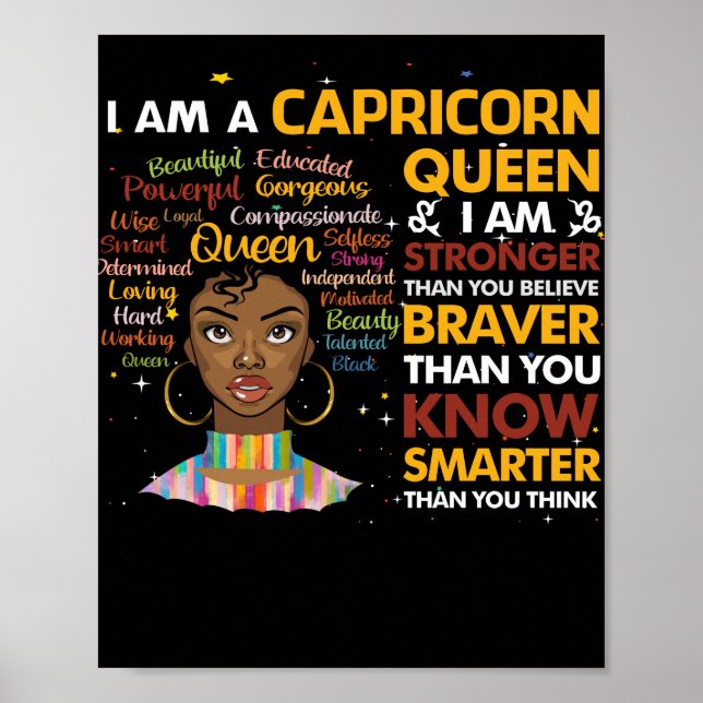 Capricorn queen September August Virgo Zodiac Poster (Front)