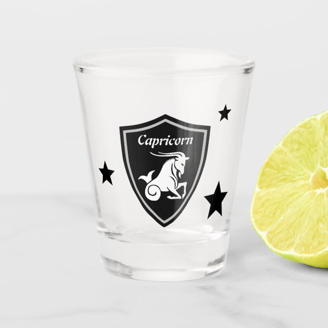 Capricorn Shot Glass (Front)