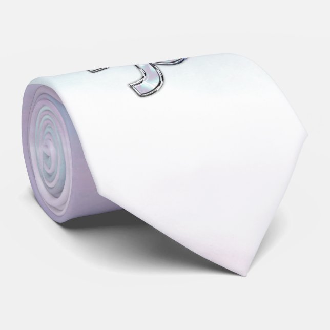 Capricorn Sign on Mother of Pearl Nacre Style Tie (Rolled)