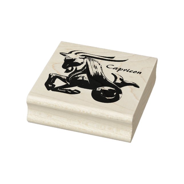 Capricorn Sign Rubber Stamp (Stamp)
