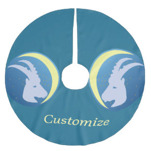 Capricorn Sign Thunder_Cove Brushed Polyester Tree Skirt