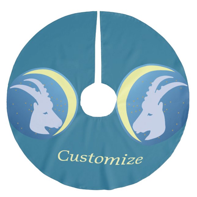 Capricorn Sign Thunder_Cove Brushed Polyester Tree Skirt (Front)