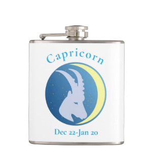 Capricorn Sign Thunder_Cove Hip Flask