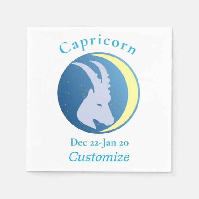 Capricorn Sign Thunder_Cove Napkin (Front)