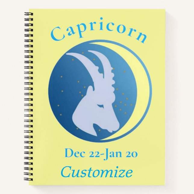 Capricorn Sign Thunder_Cove Notebook (Front)