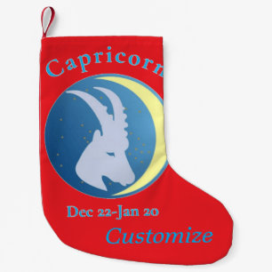 Capricorn Sign Thunder_Cove Small Christmas Stocking