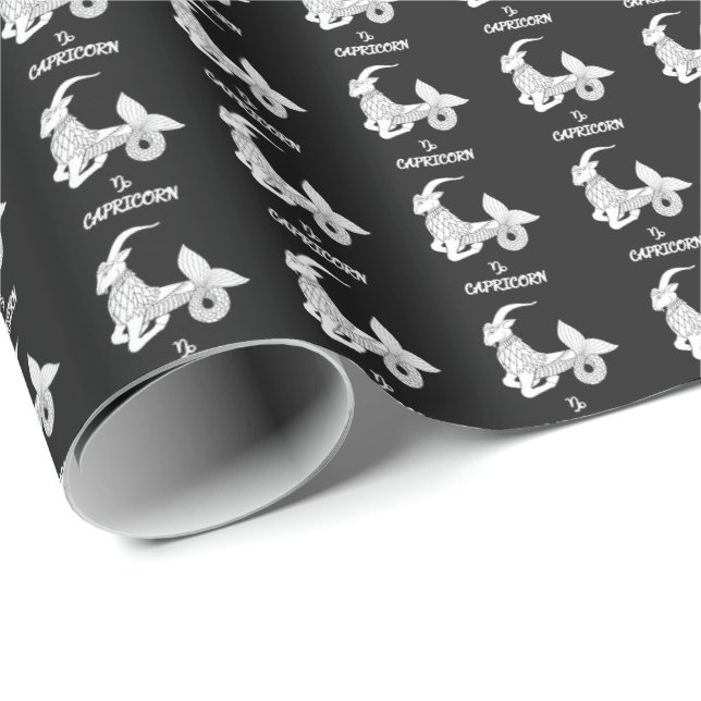 Capricorn Silhouette Wrapping Paper (Roll Corner)